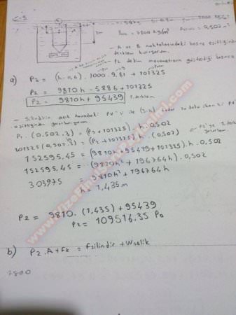 Akışkanlar Mekaniği Vize Soruları ve Cevapları - 2008