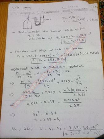 Akışkanlar Mekaniği Vize Soruları ve Cevapları - 2008