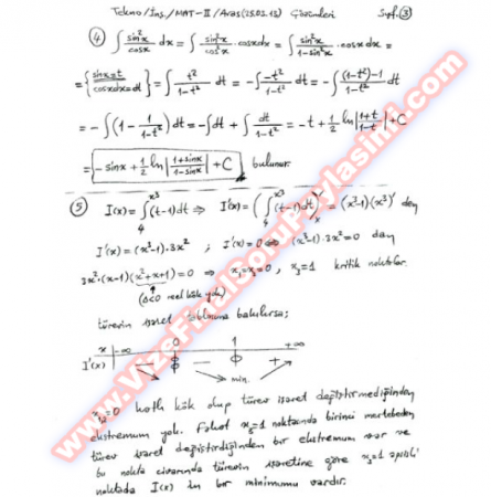 Matematik-2 Vize Soruları Ve Cevapları-2013