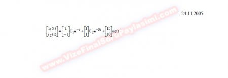 Diferansiyel Denklemler Vize Soruları Ve Cevapları-2005