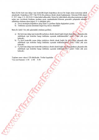 Güç Elektroniği Vize Soruları-2005