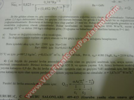 Isı Geçişi Final Soruları-2010