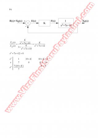 Sistem Dinamiği Ve Kontrol Dersi  Final Soruları Ve Cevapları-2009