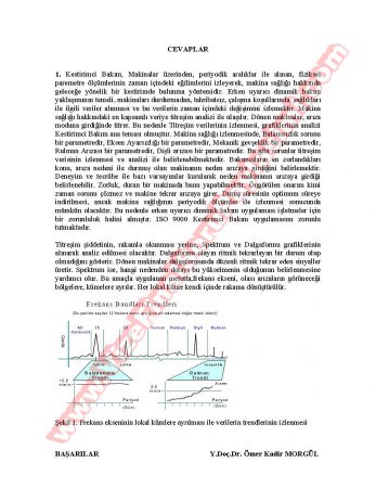 Titreşim Esaslı Bilgisayar Destekli Bakım Dersi Mazeret Soruları Ve Cevapları-2008