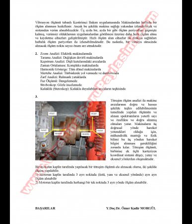 Titreşim Esaslı Bilgisayar Destekli Bakım Dersi Final Soruları Ve Cevapları-2008