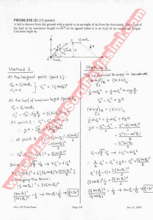 Fizik-1 Final Soruları Ve Cevapları