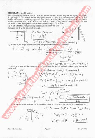 Fizik-1 Final Soruları Ve Cevapları