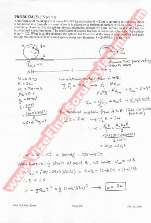 Fizik-1 Final Soruları Ve Cevapları