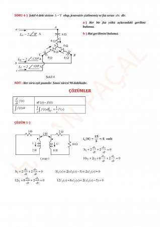 Elektrik Devreleri-2 Final Soruları Ve Cevapları-(2011-2012)
