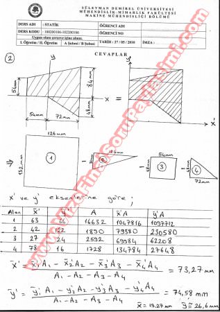 Statik Final Soruları Ve Cevapları-2010