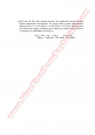 Kimyasal Prosesler Final Sınavı-2008