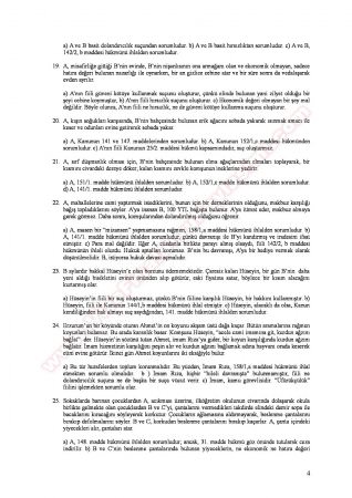 Ceza Hukuku Özel Hükümler Dersi Final Soruları