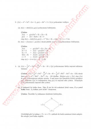 Cebir-2 Final Soruları Ve Cevapları
