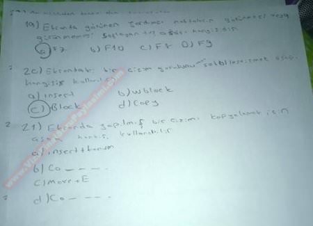 AutoCad Dersi Final Soruları