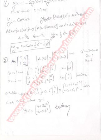 Fark Denklemleri Final Soruları Ve Cevapları-2014