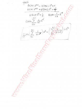 Fark Denklemleri Vize Soruları Ve Cevapları-2014