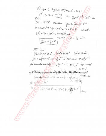 Fark Denklemleri Vize Soruları Ve Cevapları-2014