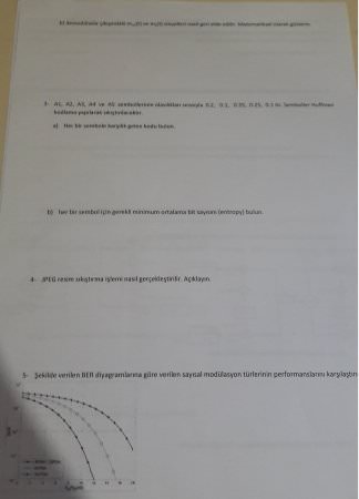 Sayısal Haberleşme Final soruları