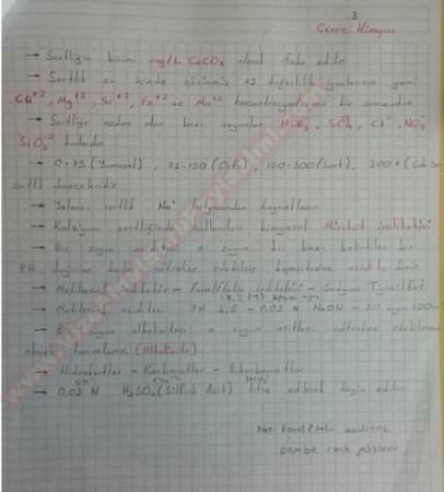 Çevre Kimyası -1 Vize ve Final Soruları Karışık