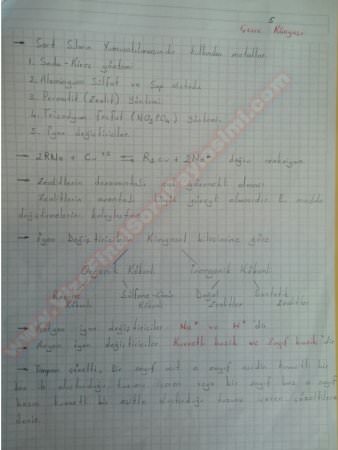 Çevre Kimyası -1 Vize ve Final Soruları Karışık