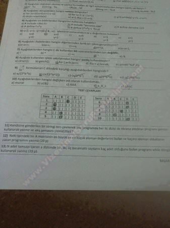 Nesne Yön. Prog. Giriş Dersi Final Soruları