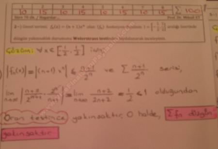 Analiz-3 Final Soruları ve Cevapları - 2015