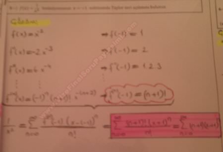 Analiz-3 Final Soruları ve Cevapları - 2015