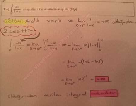 Analiz-3 Final Soruları ve Cevapları - 2015
