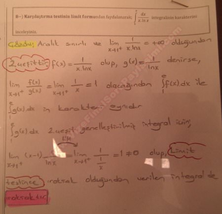 Analiz-3 Final Soruları ve Cevapları - 2015