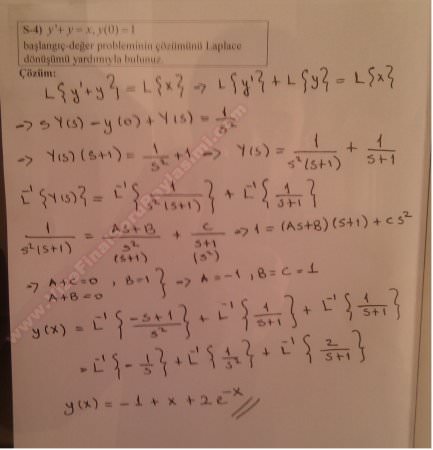 Mühendislik Matematiği Bütünleme Soruları ve Cevapları - 2015