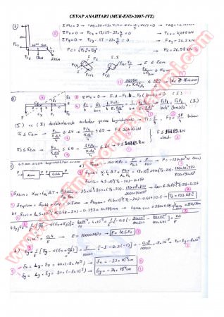 Mukavemet-1 Vize Soruları Ve Cevapları-2007