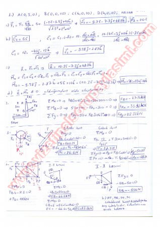 Mühendislik Mekaniği Vize Soruları Ve Cevapları-2012