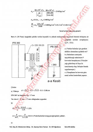 Çelik Yapılar Vize Soruları Ve Cevapları-2012
