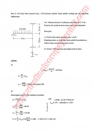 Çelik Yapılar Vize Soruları Ve Cevapları-2012