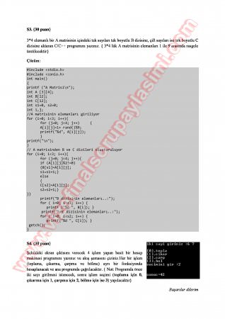 Algoritma Ve Programlama Bütünleme Soruları Ve Cevapları-2013
