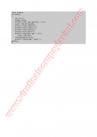 Algoritma Ve Programlama Bütünleme Soruları Ve Cevapları-2013