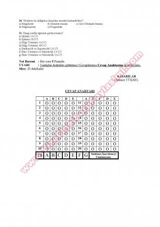 Bilgisayara Giriş Dersi Final Soruları