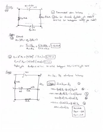 Fizik -2 Çalışma Soruları ve Cevapları