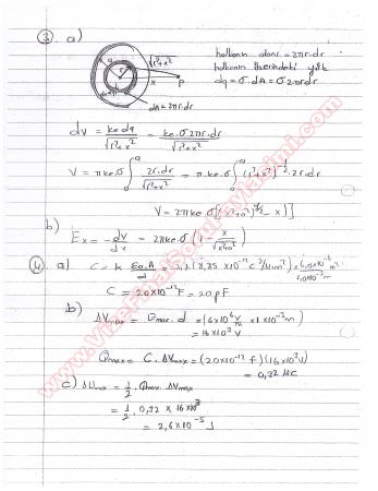 Genel Fizik 2 Vize Sınav Soruları 2011