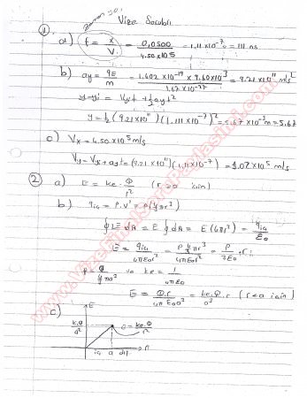 Genel Fizik 2 Vize Sınav Soruları 2011