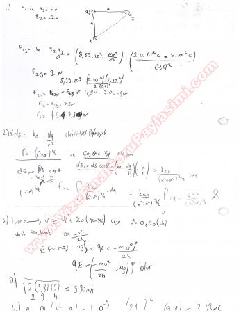 Genel Fizik 2 Final Sınav Soruları 2011