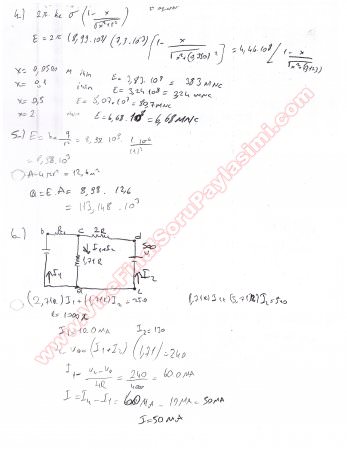 Genel Fizik 2 Final Sınav Soruları 2011