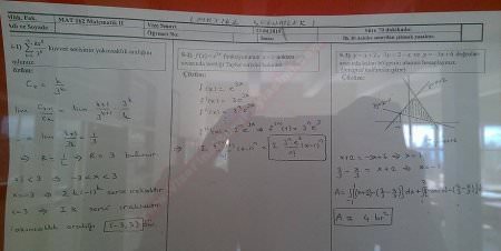 Matematik -2 Vize Soruları ve Cevapları - 2015
