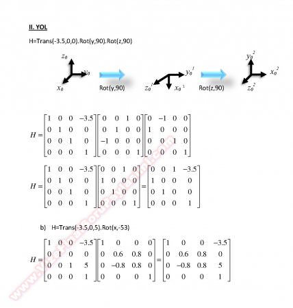 Robotik Sistemler Dersi Çözümlü Sorular