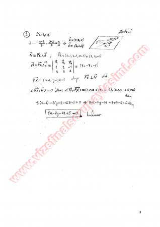 Analitik Geometri-2 Final Soruları Ve Cevapları