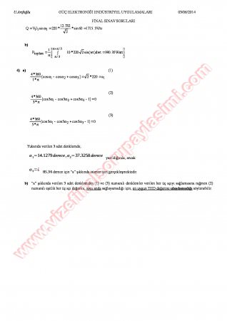 Güç Elektroniği Endüstriyel Uygulamaları Final Soruları Ve Cevapları-2014
