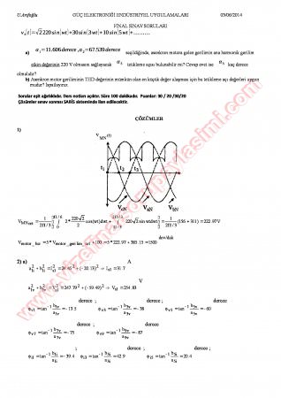Güç Elektroniği Endüstriyel Uygulamaları Final Soruları Ve Cevapları-2014
