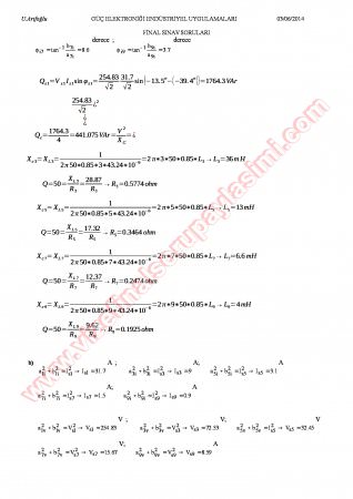 Güç Elektroniği Endüstriyel Uygulamaları Final Soruları Ve Cevapları-2014