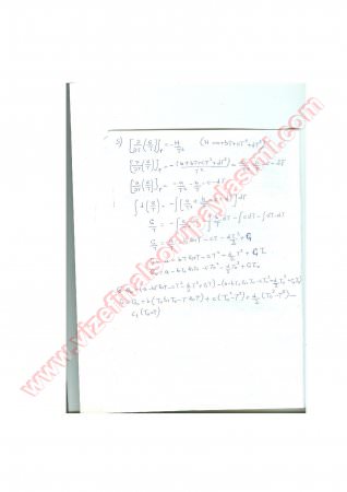 Kimyacılar İçin Matematik Final Soruları Ve Cevapları