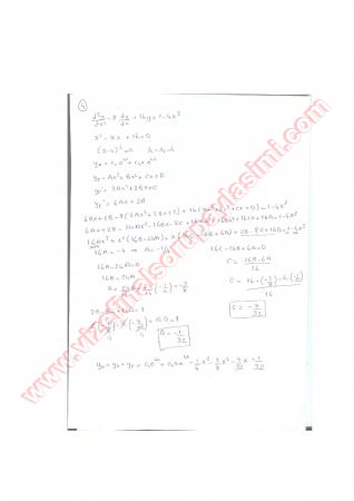 Kimyacılar İçin Matematik Final Soruları Ve Cevapları